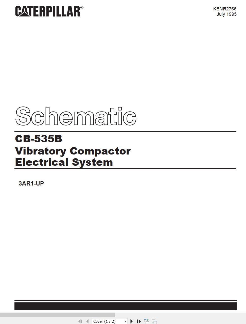 CAT Vibratory Compactor CB 535B Electrical Schematic (1)