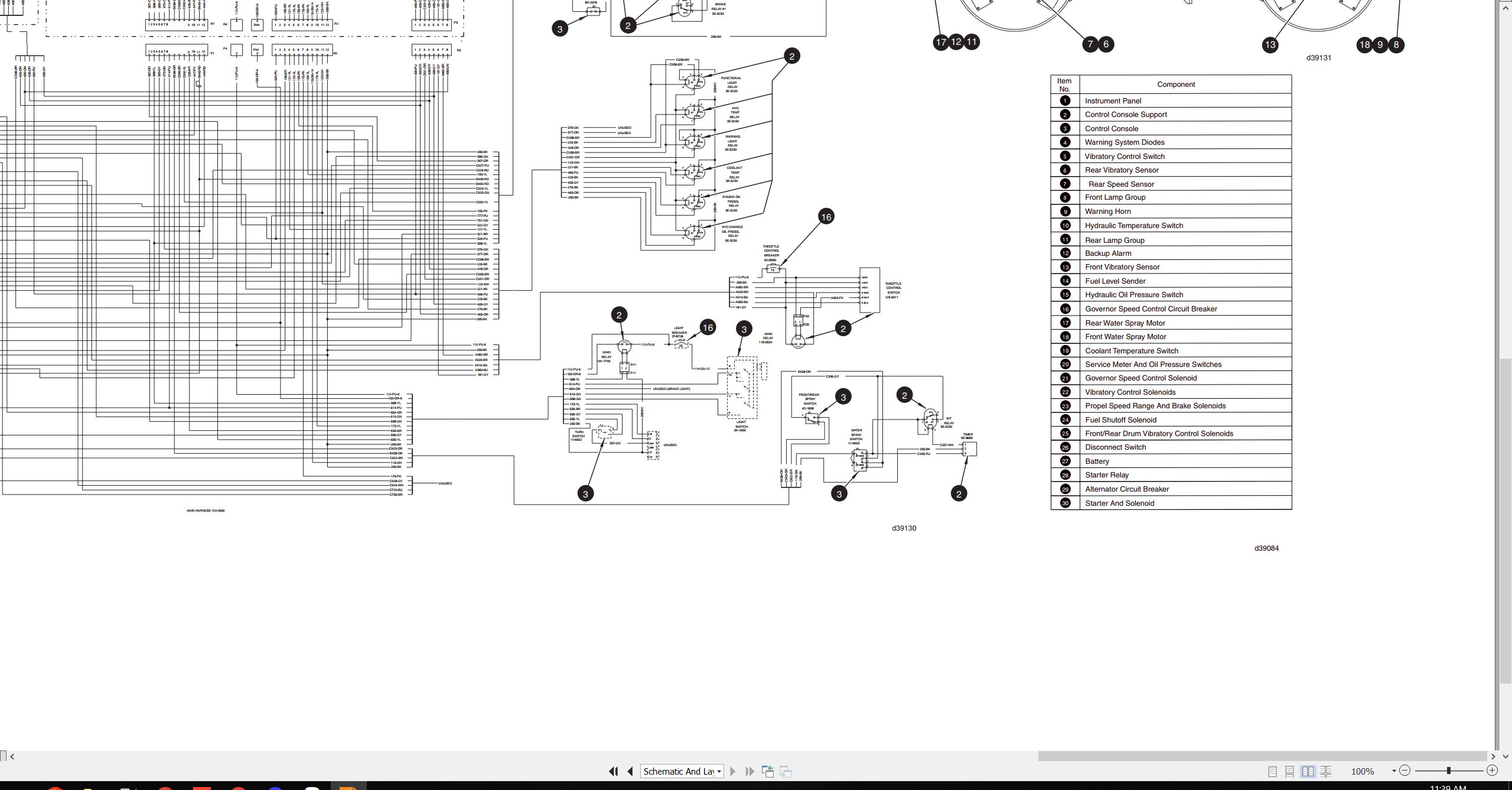 CAT Vibratory Compactor CB 634C Electrical Schematic KENR2856 00 1995 (2)