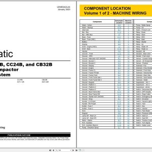 CAT Vibratory Compactor CB22B Electrical Hydraulic Schematic (1)