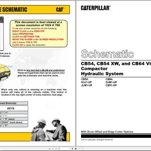 CAT Vibratory Compactor CB54 CB54 XW CB64 Hydraulic Schematic KENR6275 02 2013 (1)
