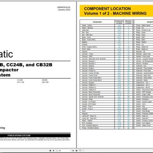 CAT Vibratory Compactor CC24B Electrical Hydraulic Schematic (1)