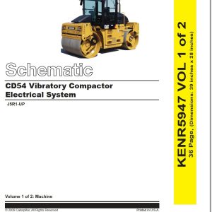 CAT Vibratory Compactor CD54 Electrical Schematic Hydraulic Schematic (1)