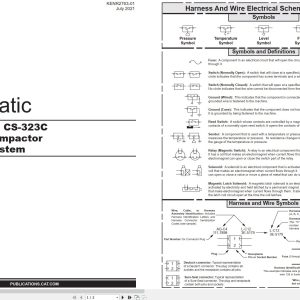 CAT Vibratory Compactor CP 323C Electrical Hydraulic Schematic (1)