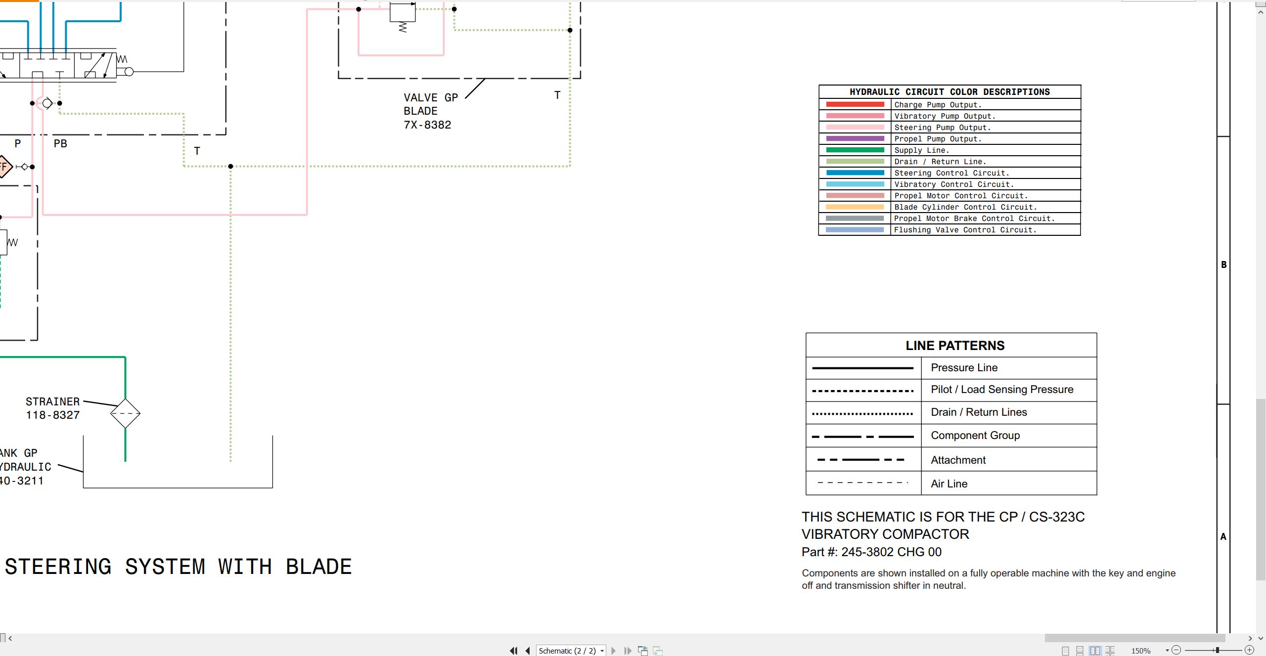 CAT Vibratory Compactor CP 323C Electrical Hydraulic Schematic (3)