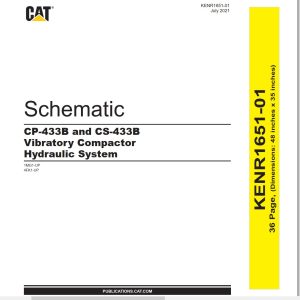 CAT Vibratory Compactor CP 433B CS 433B Hydraulic Schematic KENR1651 01 2021 (1)