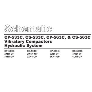 CAT Vibratory Compactor CP 533C to CP 563C Hydraulic Schematic KENR2574 01 1995 (1)