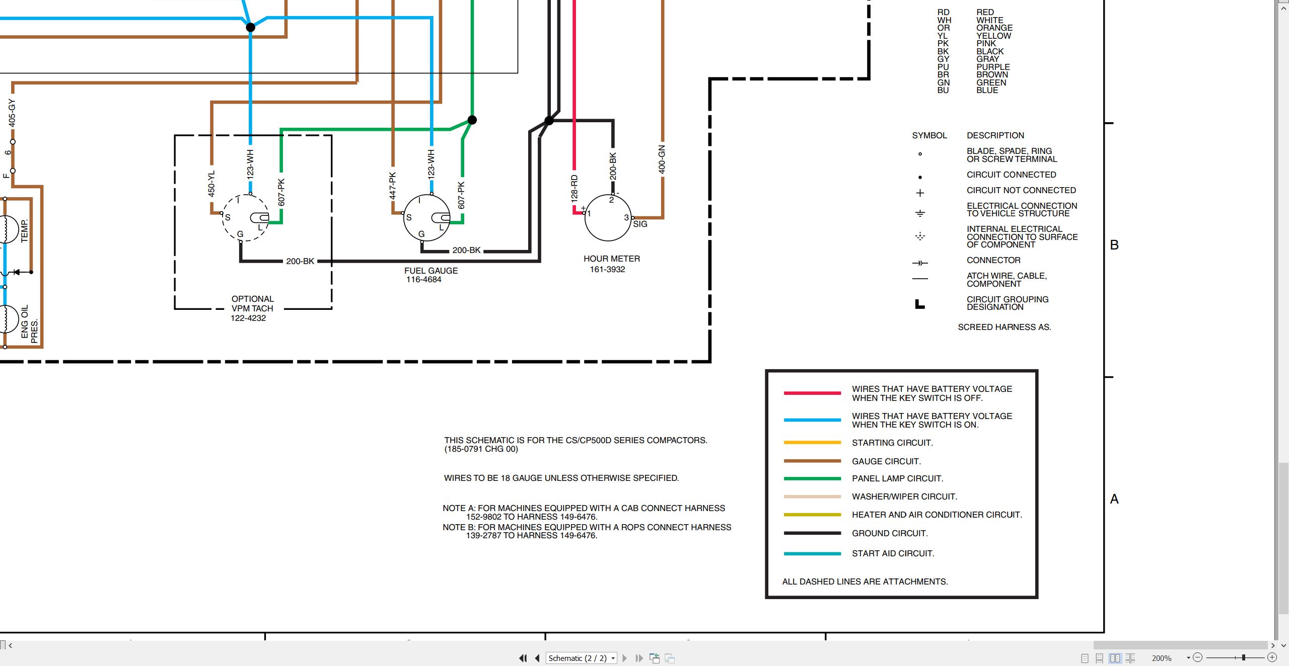 CAT Vibratory Compactor CP 533D Electrical Hydraulic Schematic (2)