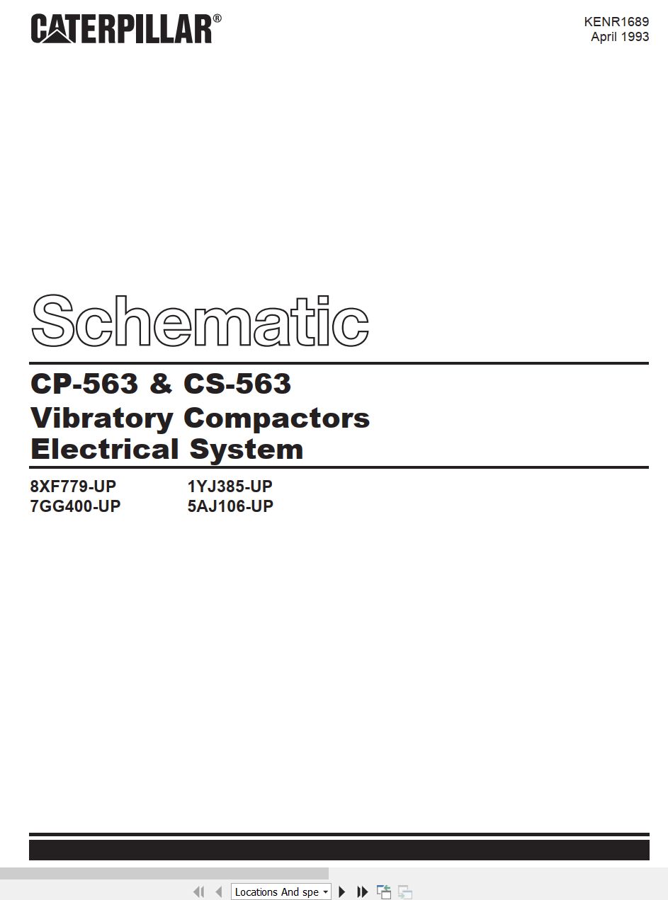 CAT Vibratory Compactor CP 563 Electrical Hydraulic Schematic (1)