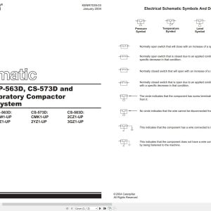 CAT Vibratory Compactor CP 563D Electrical Hydraulic Schematic (1)