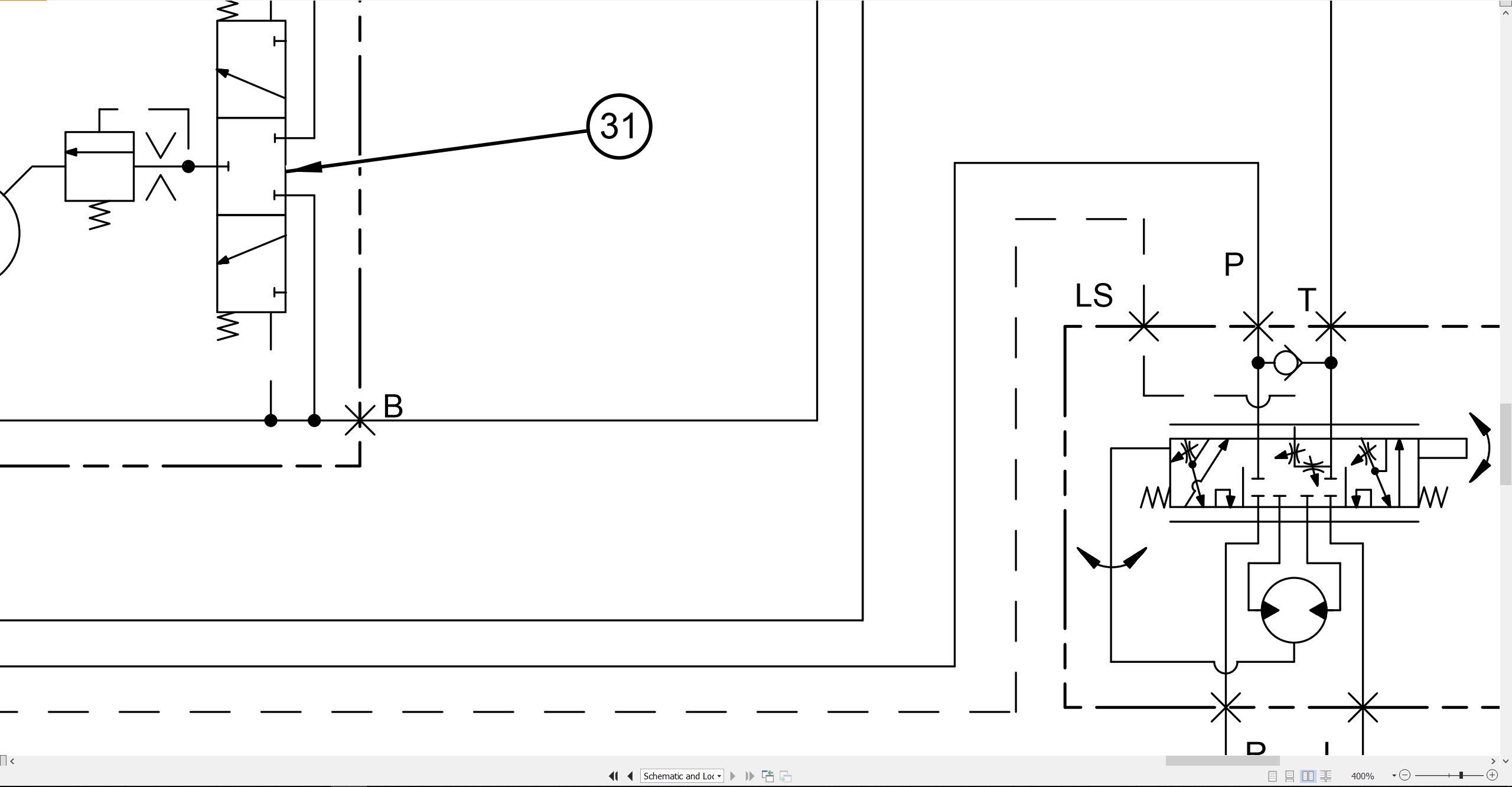 CAT Vibratory Compactor CP 563D Electrical Hydraulic Schematic (3)