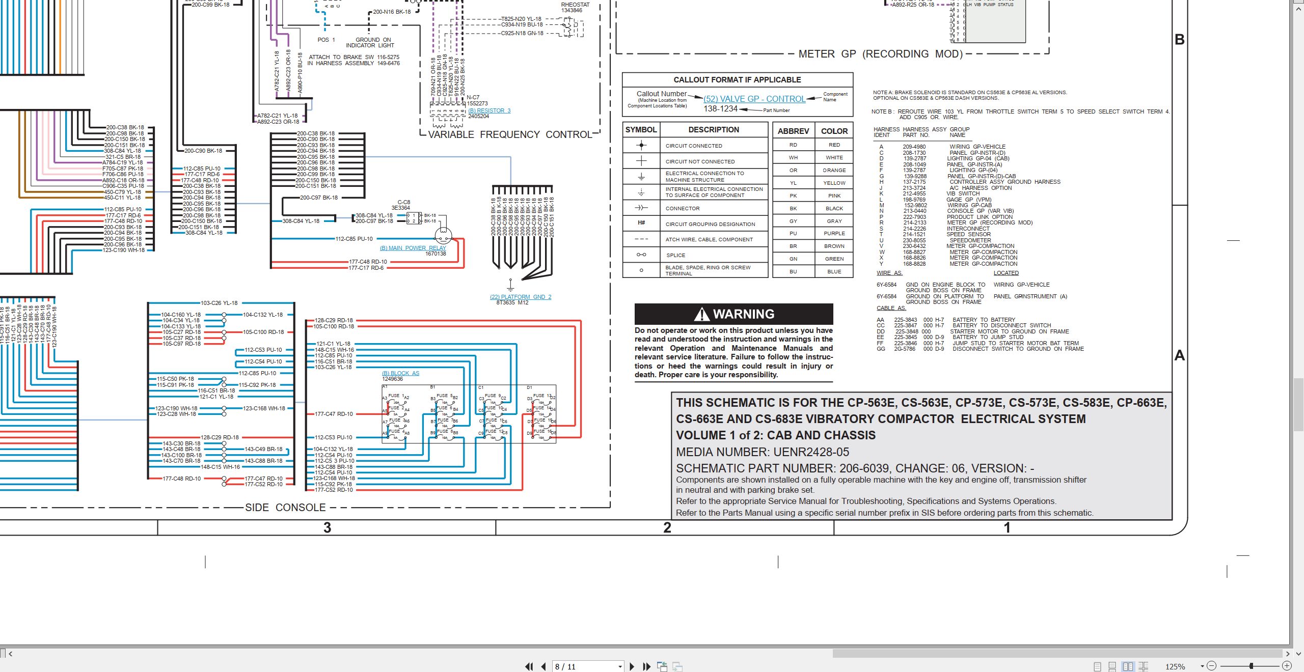 CAT Vibratory Compactor CP 563E Electrical Hydraulic Schematic (2)