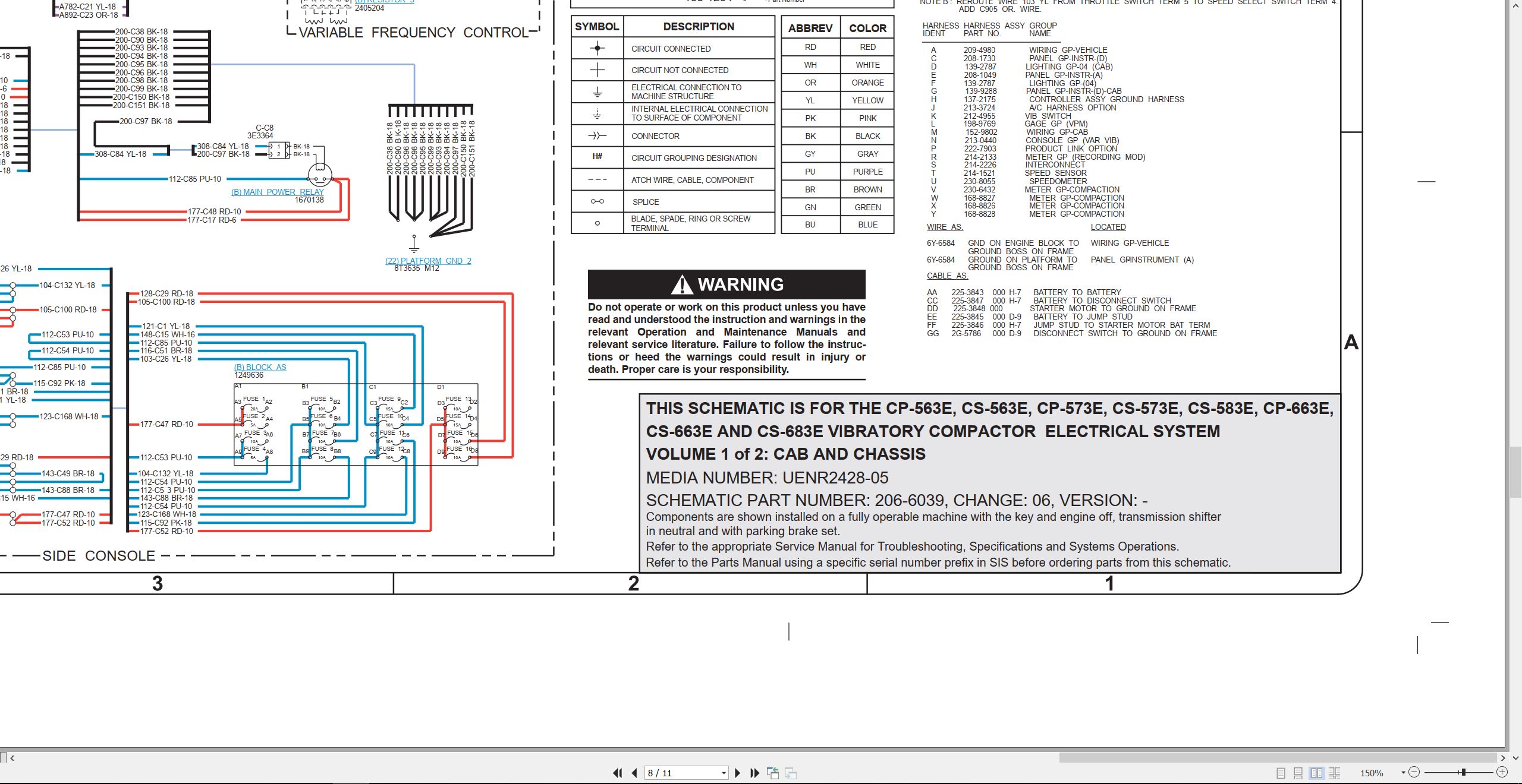 CAT Vibratory Compactor CP 573E Electrical Schematic (2)