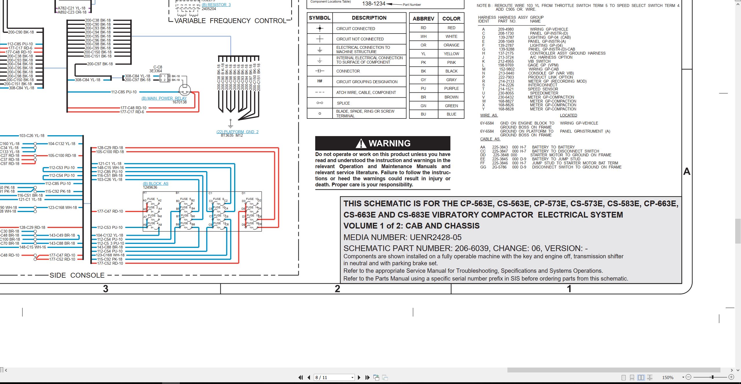CAT Vibratory Compactor CP 663E Electrical Schematic (2)