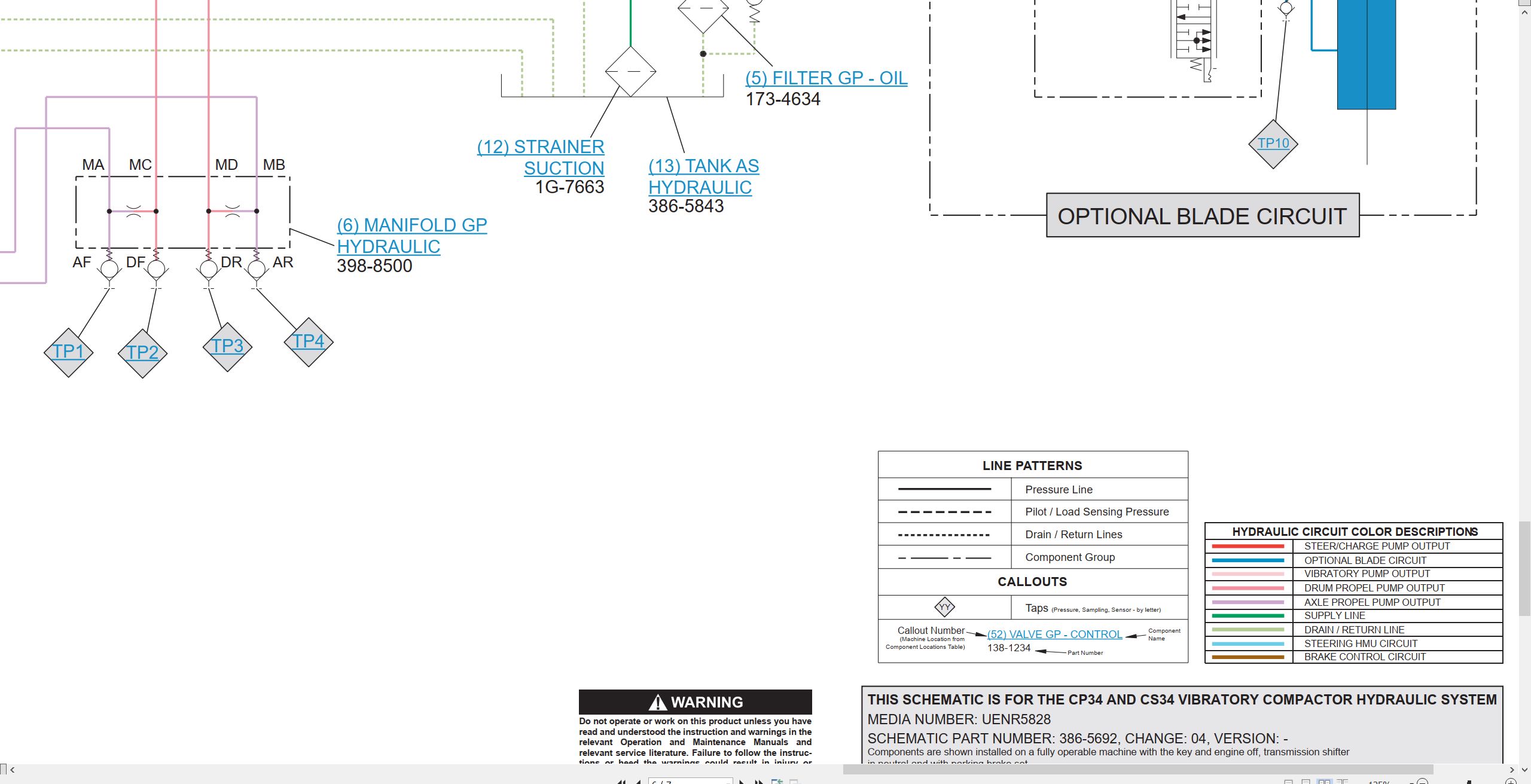 CAT Vibratory Compactor CP34 Electrical Schematic Hydraulic Schematic (3)