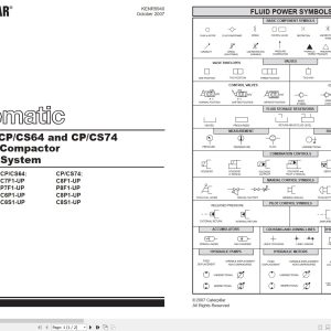 CAT Vibratory Compactor CP56 to CS64 Hydraulic Schematic KENR5940 00 2007 (1)