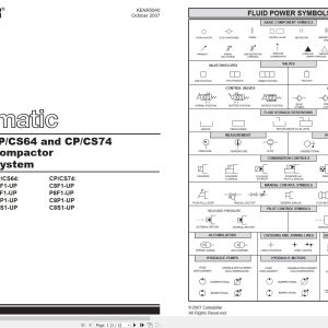 CAT Vibratory Compactor CP56 to CS74 Hydraulic Schematic KENR5940 00 2007 (1)
