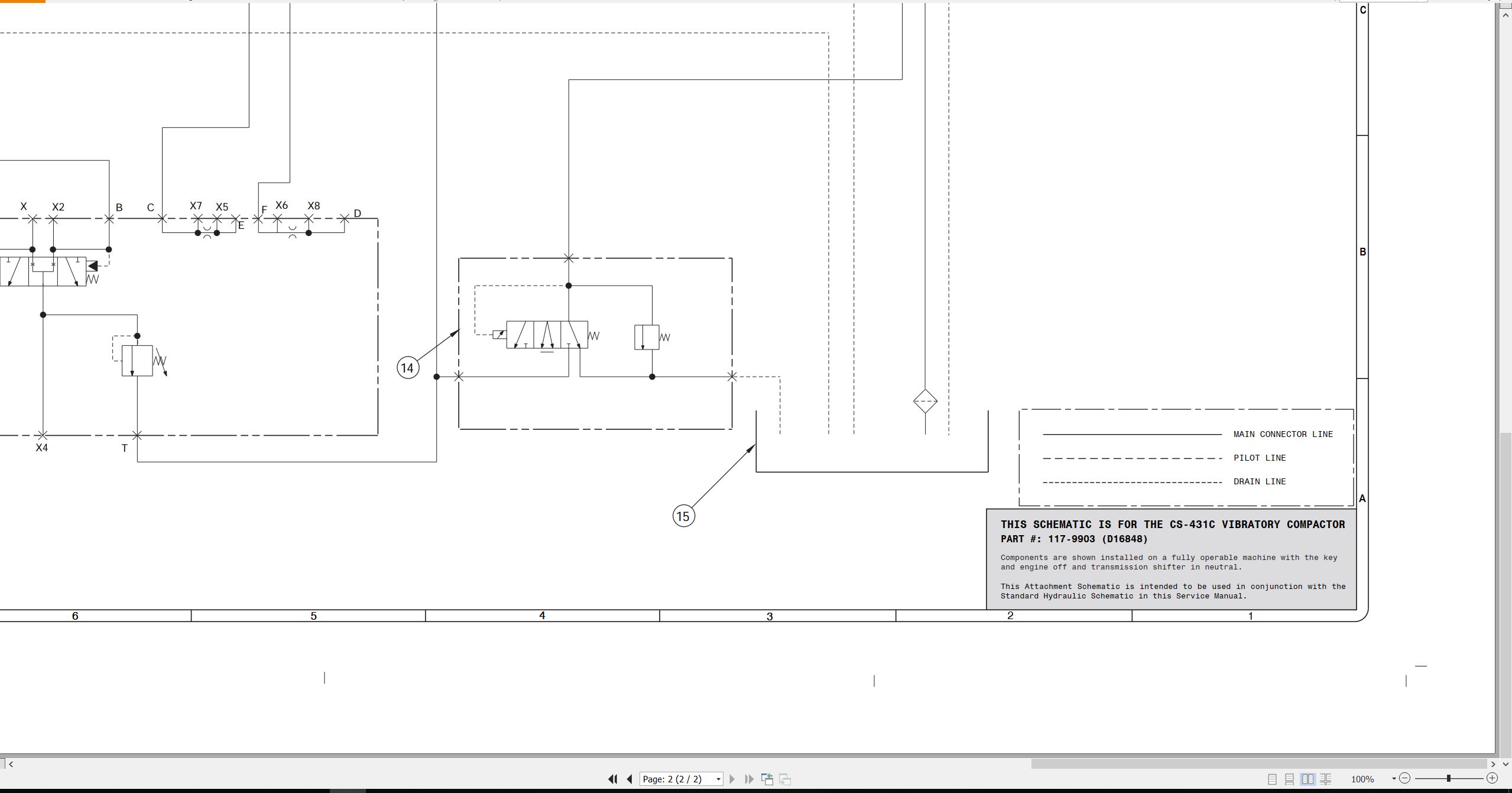 CAT Vibratory Compactor CS 431C Electrical Hydraulic Schematic (3)