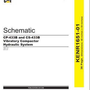 CAT Vibratory Compactor CS 433B CP 433B Hydraulic Schematic KENR1651 01 2021 (1)