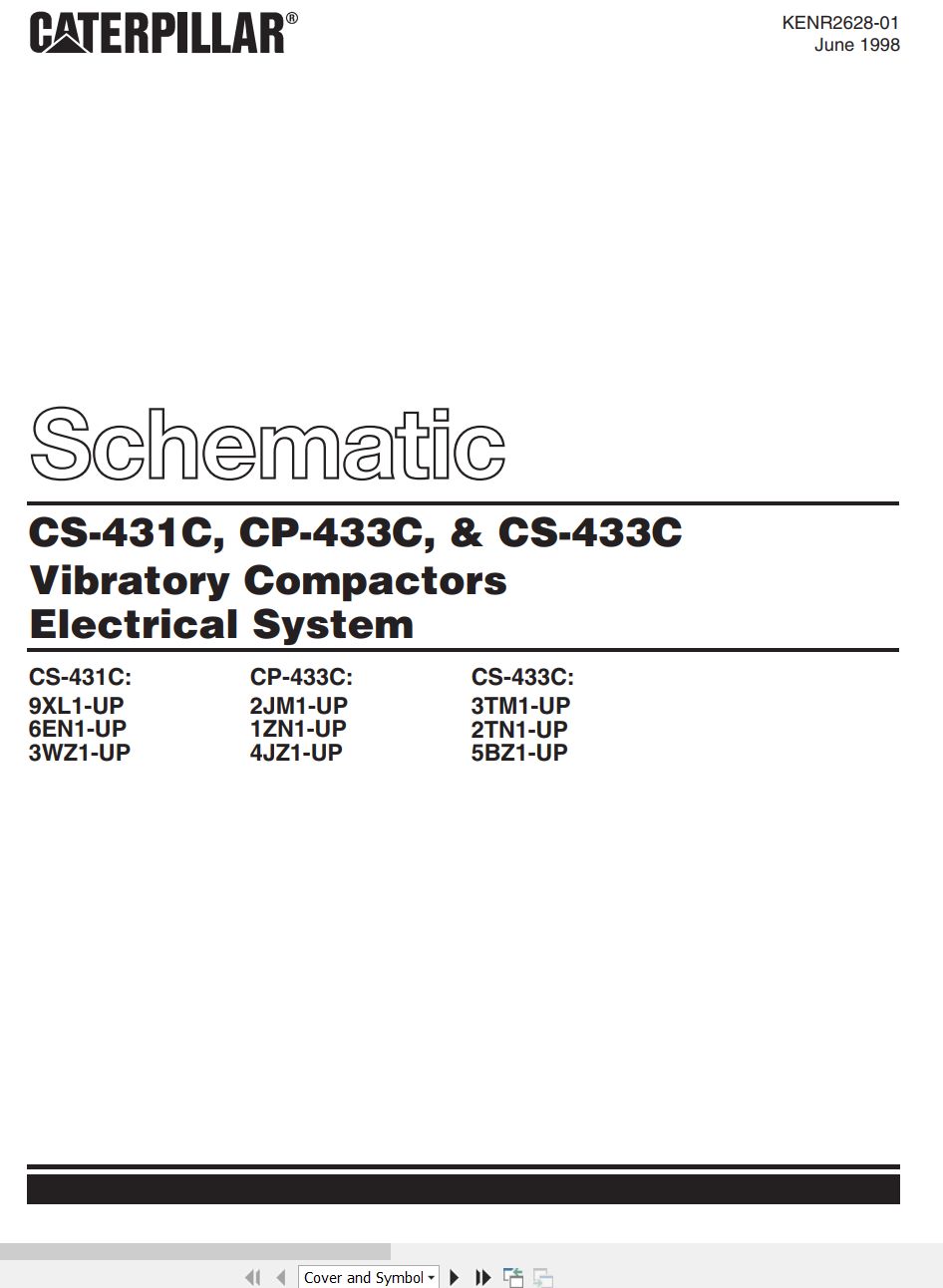 CAT Vibratory Compactor CS 433C Electrical Schematic (1)