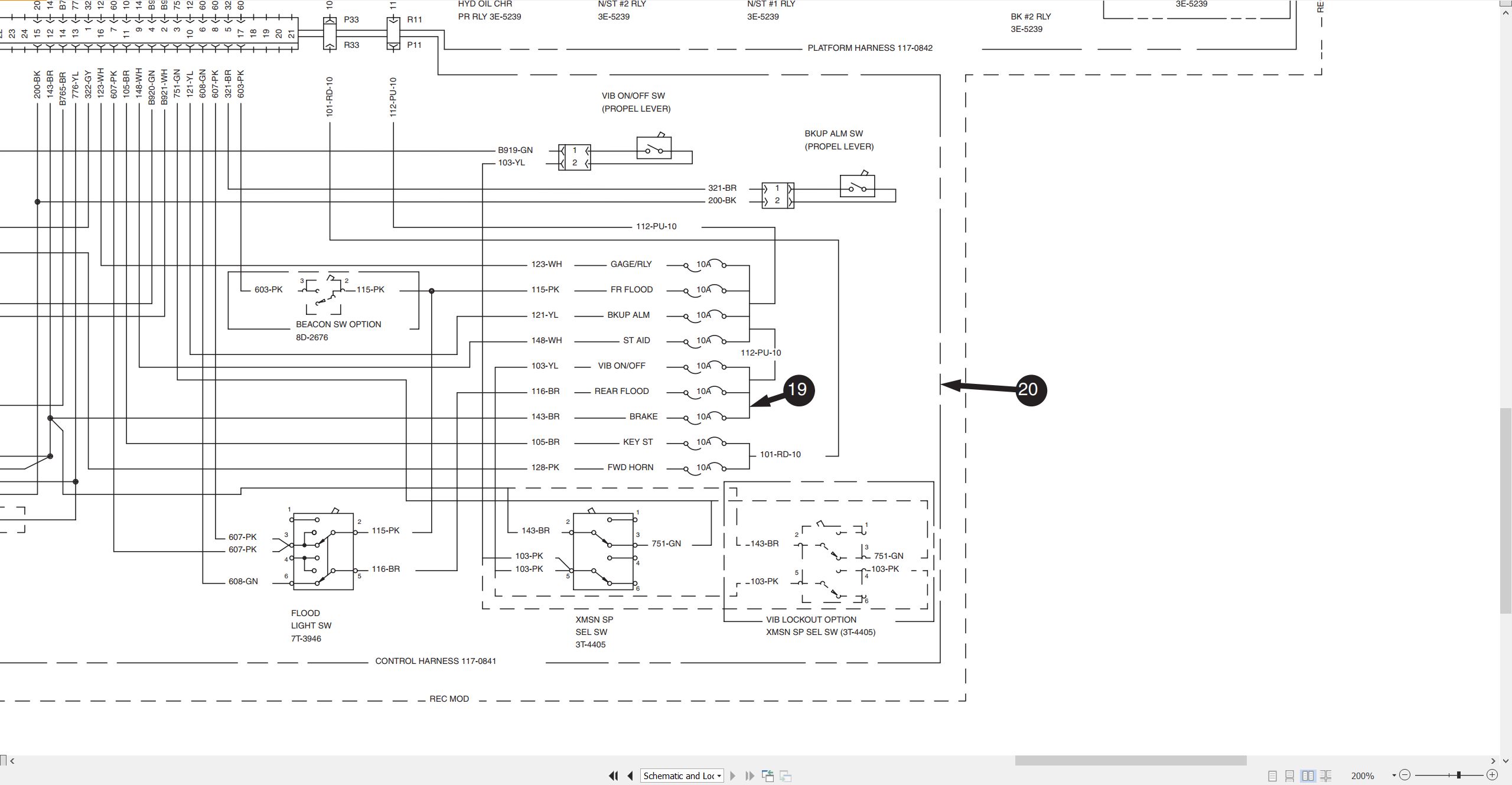 CAT Vibratory Compactor CS 433C Electrical Schematic (2)