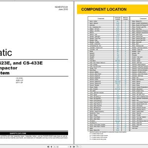 CAT Vibratory Compactor CS 433E Electrical Hydraulic Schematic (1)