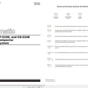 CAT Vibratory Compactor CS 531D Electrical Hydraulic Schematic (1)