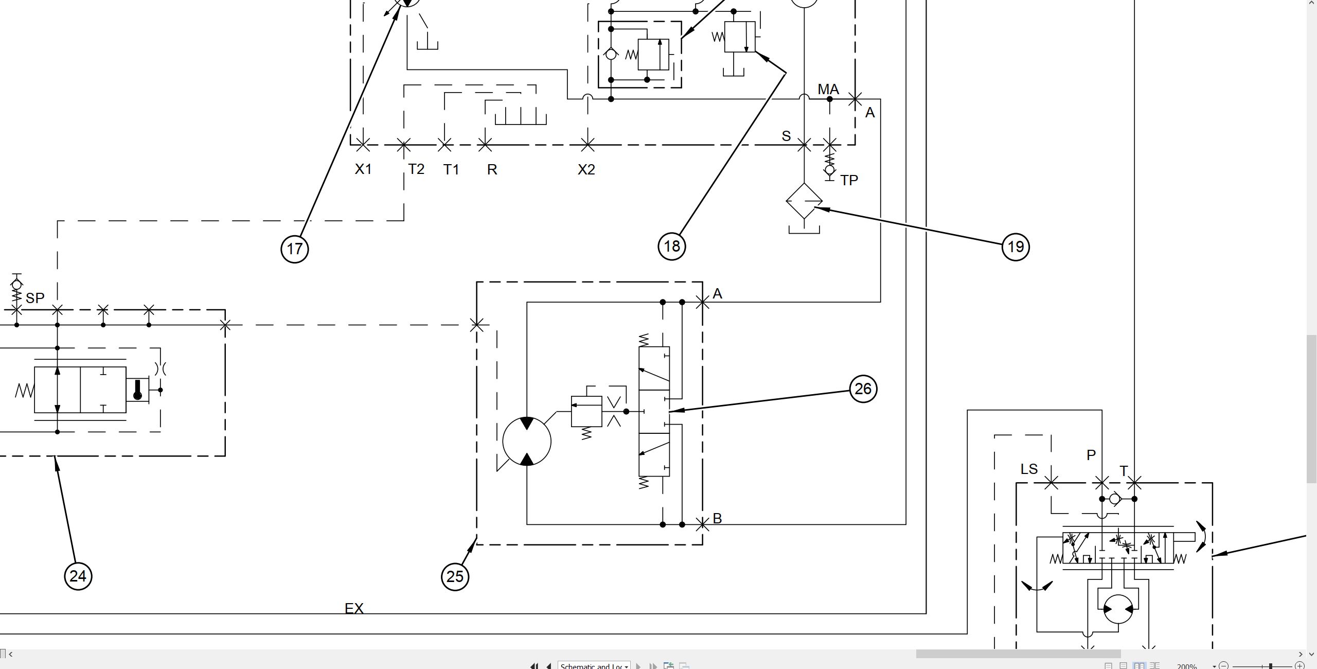 CAT Vibratory Compactor CS 531D Electrical Hydraulic Schematic (3)