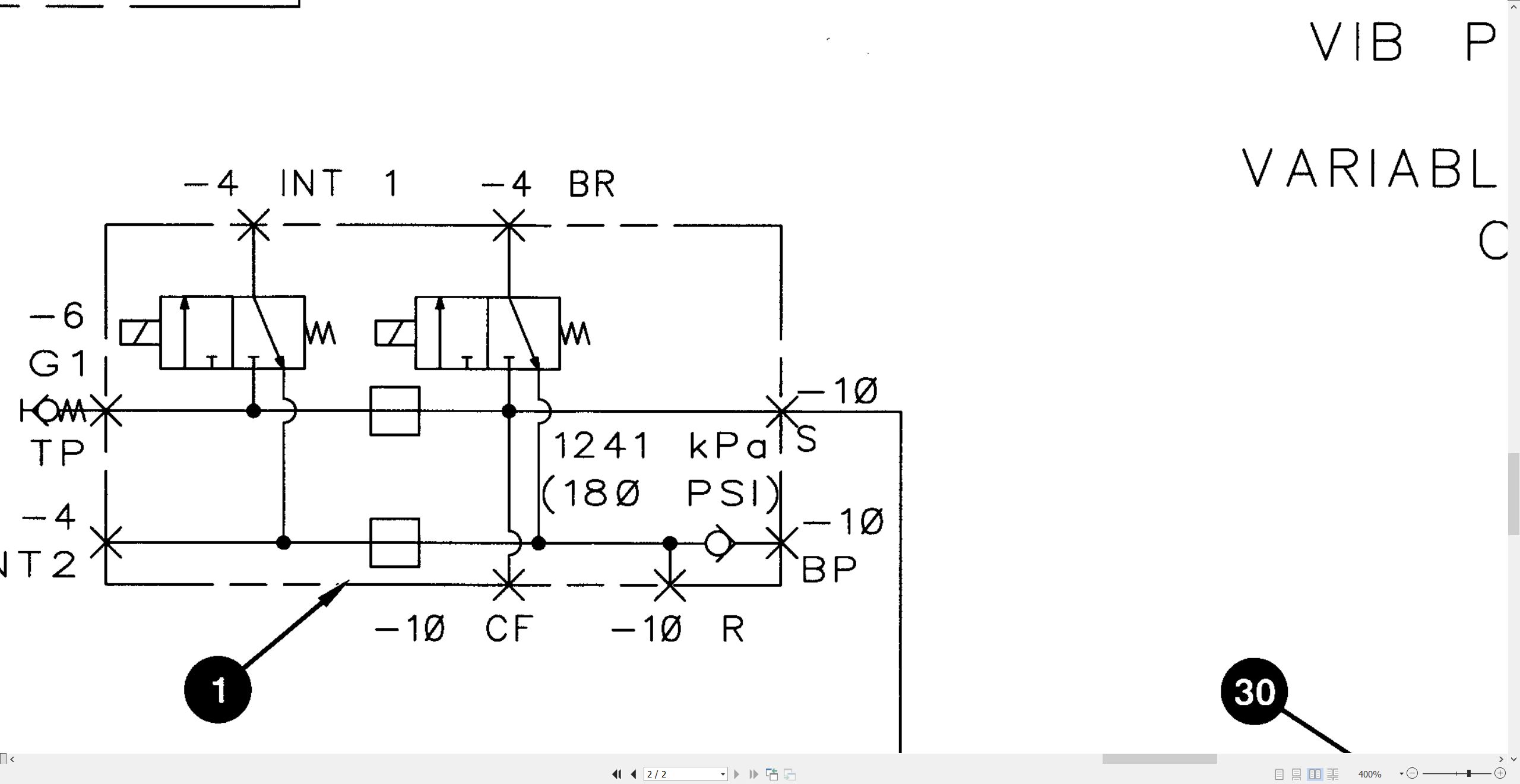 CAT Vibratory Compactor CS 533C to CS 563C Hydraulic Schematic KENR2574 01 1995 (2)