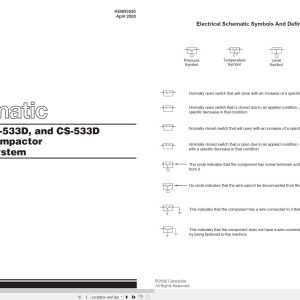 CAT Vibratory Compactor CS 533D Electrical Hydraulic Schematic (1)