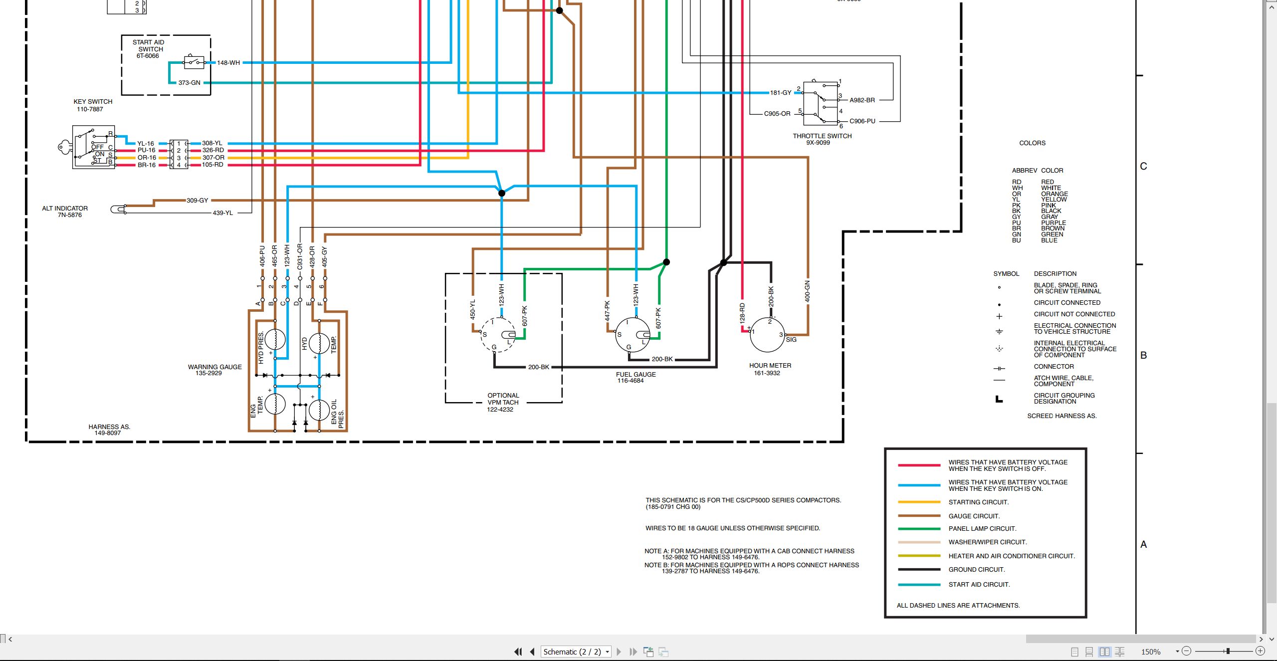 CAT Vibratory Compactor CS 533D Electrical Hydraulic Schematic (2)