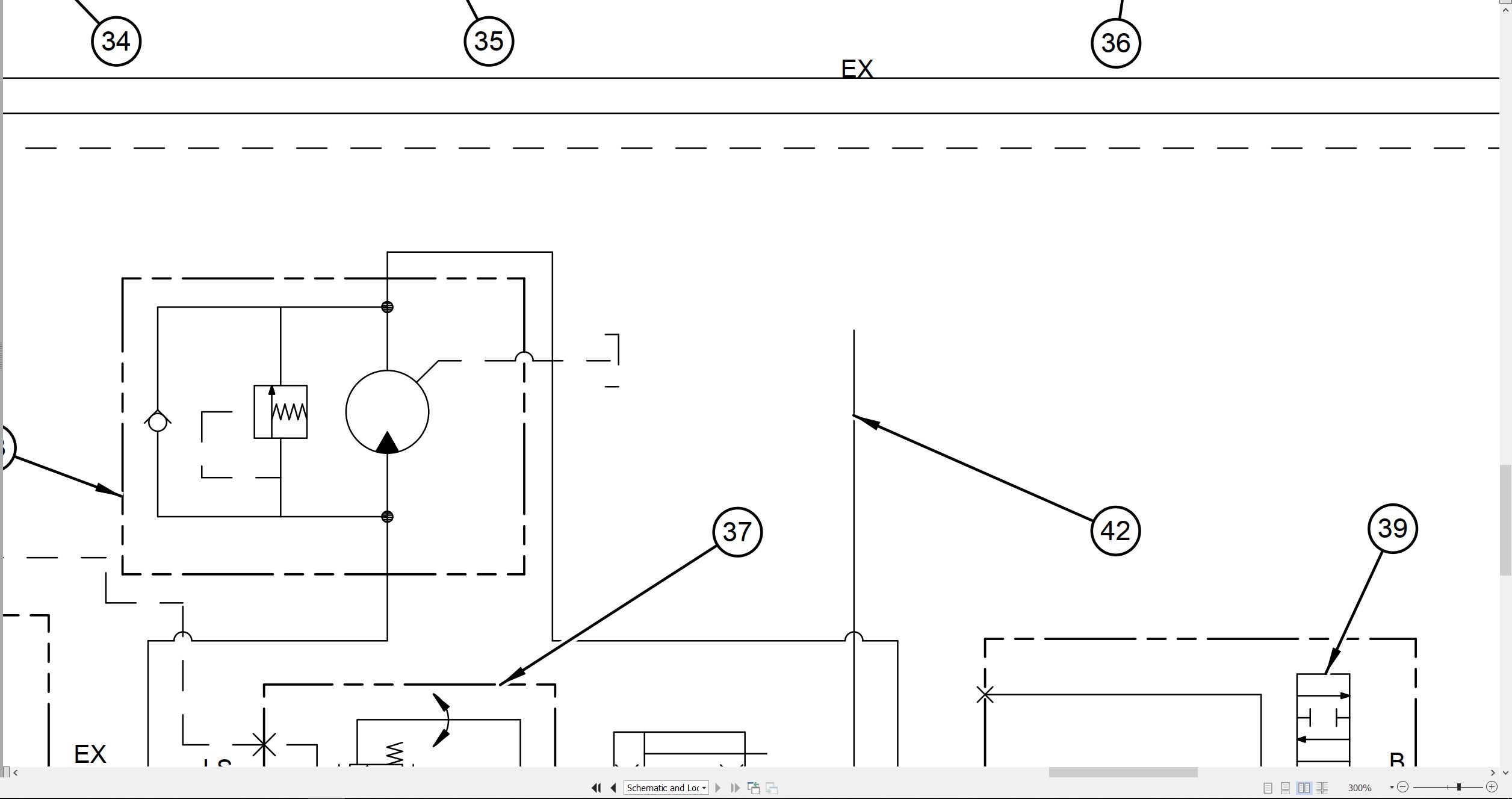 CAT Vibratory Compactor CS 533D Electrical Hydraulic Schematic (3)