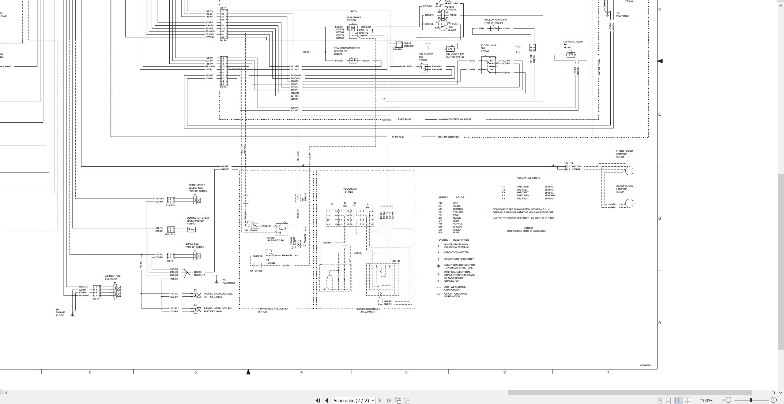 CAT Vibratory Compactor CS 563 Electrical Hydraulic Schematic (2)