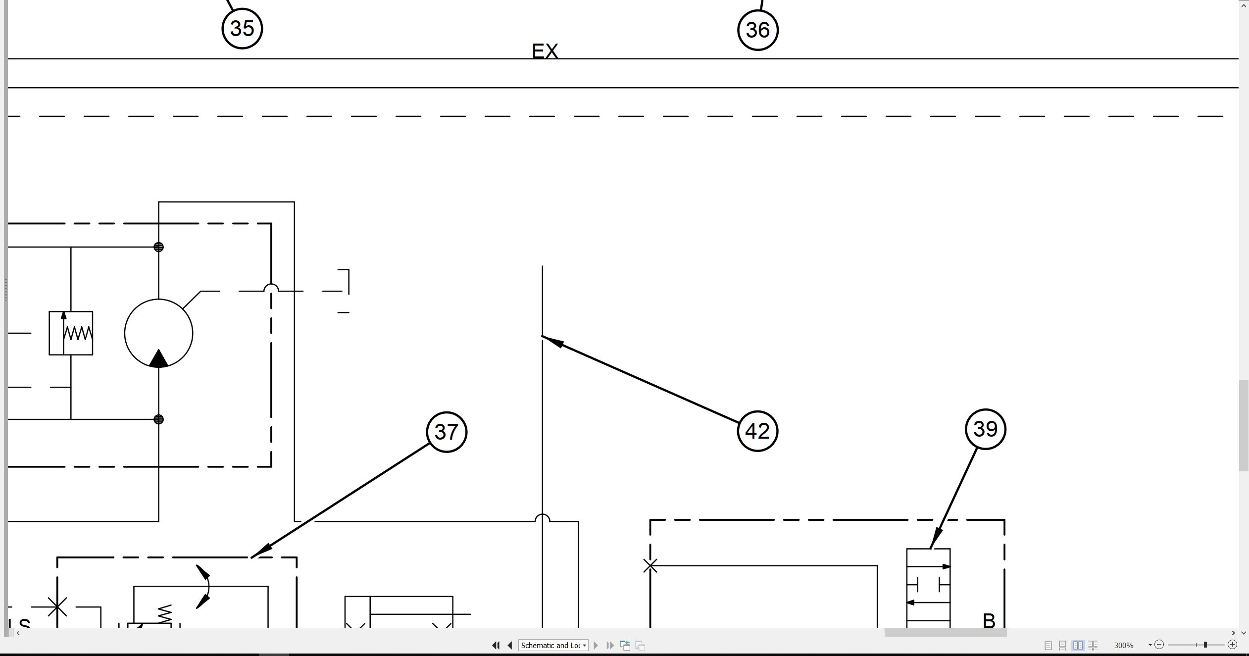 CAT Vibratory Compactor CS 563D Electrical Hydraulic Schematic (3)