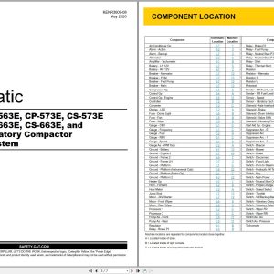 CAT Vibratory Compactor CS 563E Electrical Hydraulic Schematic (1)