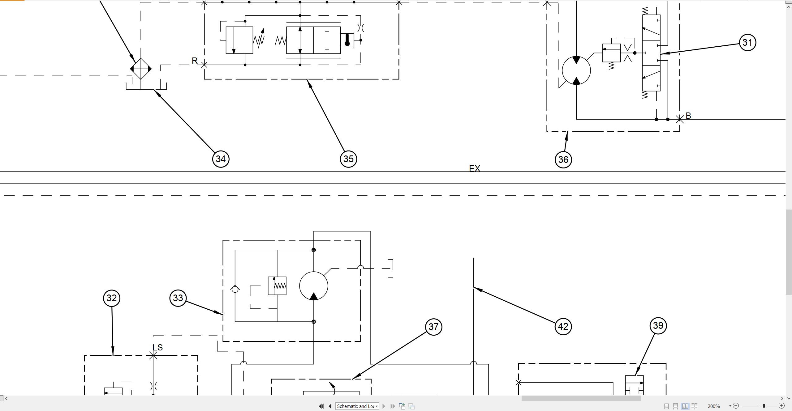 CAT Vibratory Compactor CS 573D Electrical Hydraulic Schematic (3)