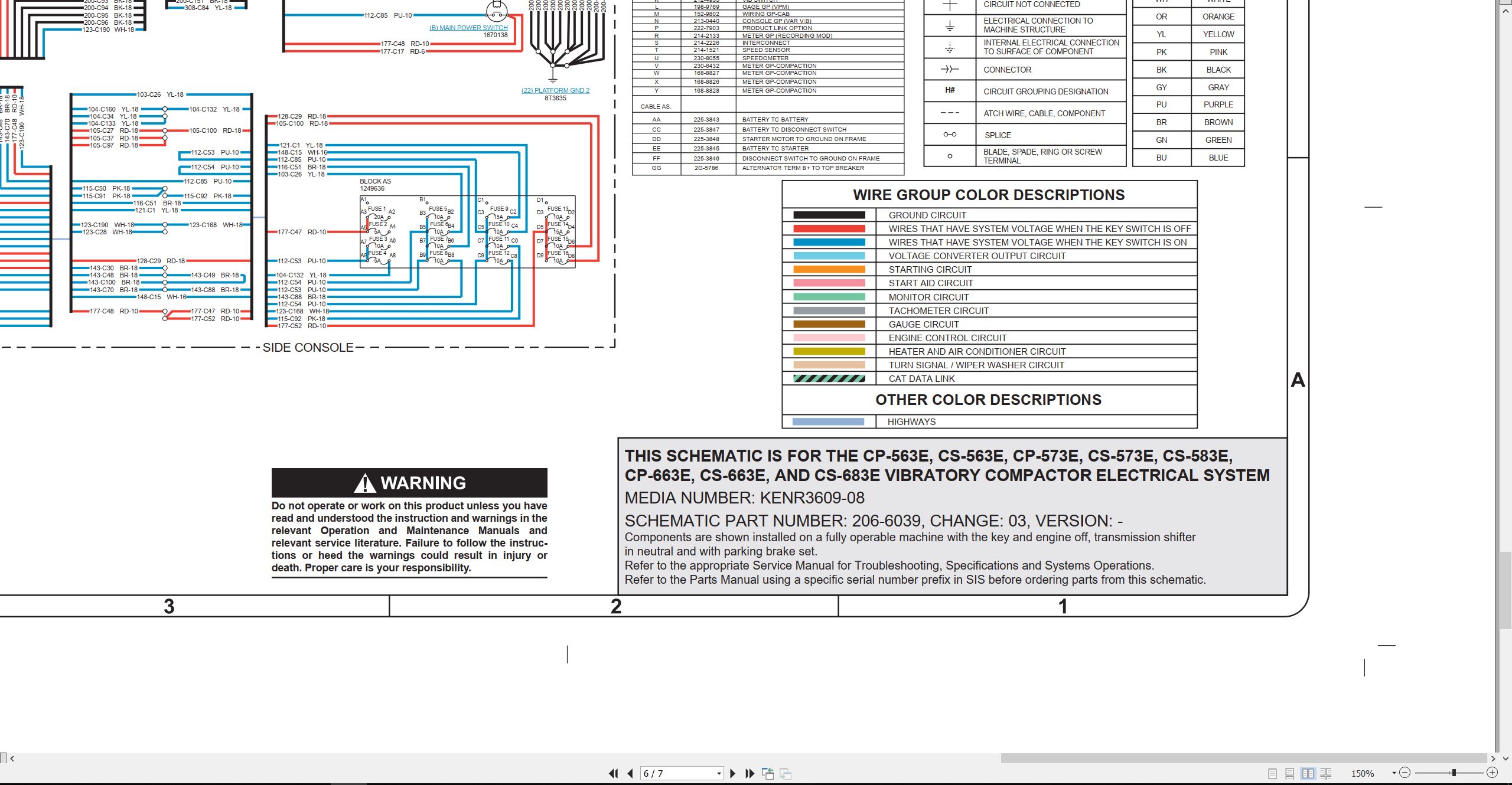 CAT Vibratory Compactor CS 573E Electrical Schematic Hydraulic Schematic (2)
