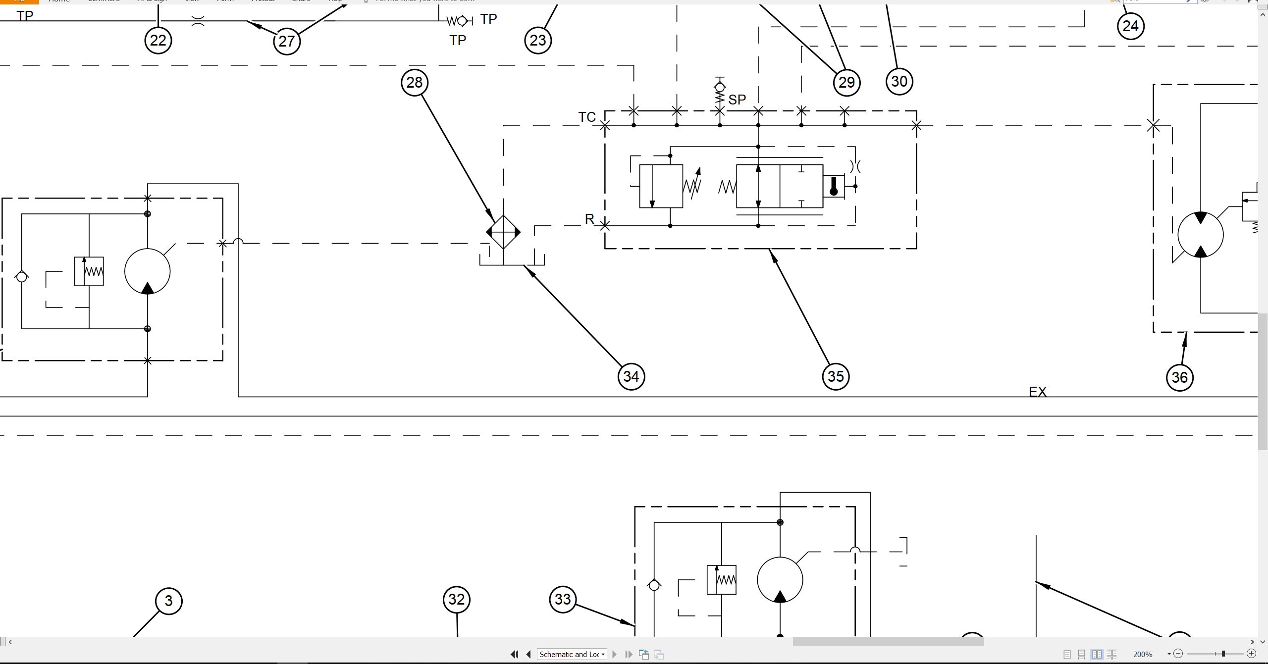 CAT Vibratory Compactor CS 583D Electrical Hydraulic Schematic (3)