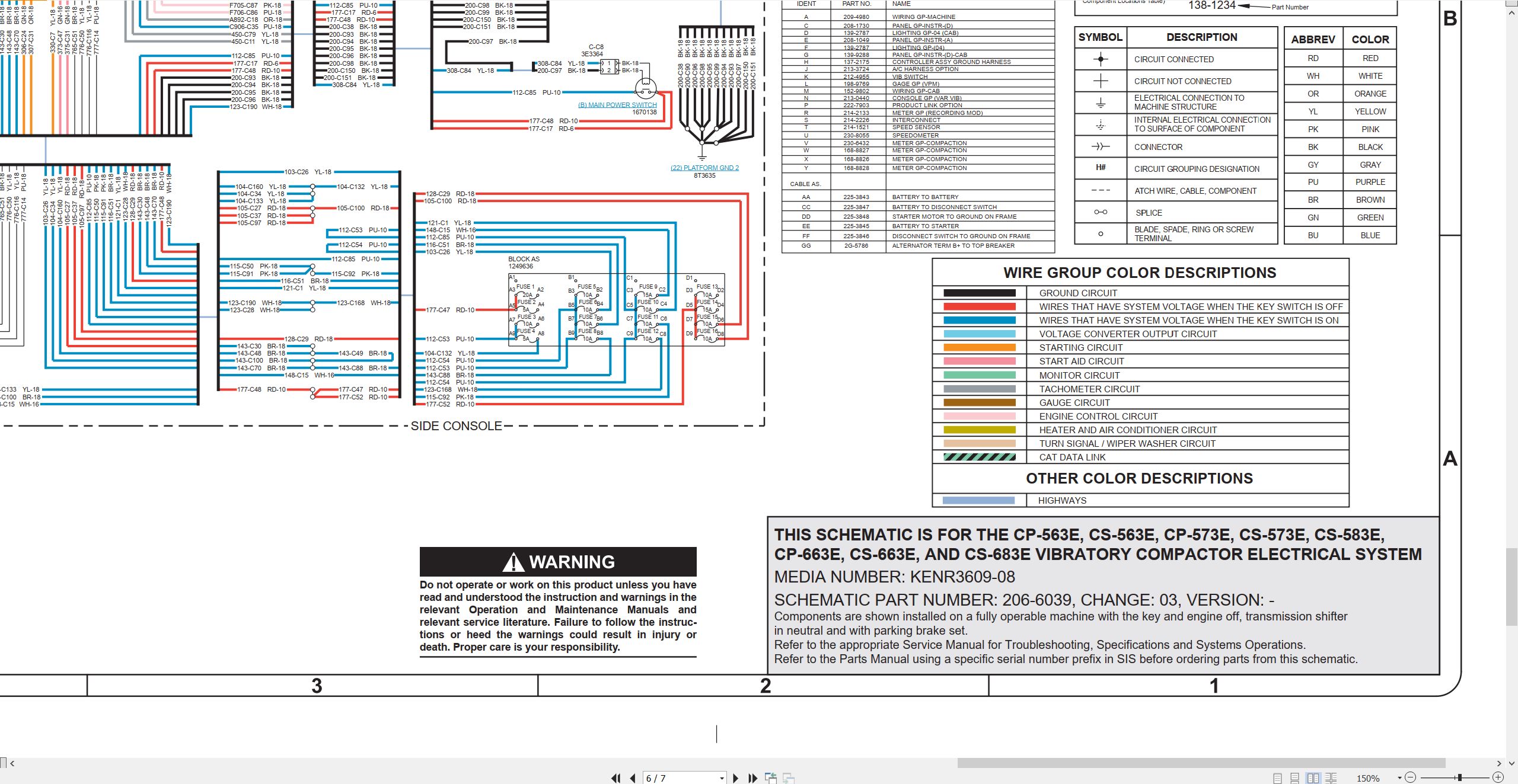 CAT Vibratory Compactor CS 583E Electrical Hydraulic Schematic (2)