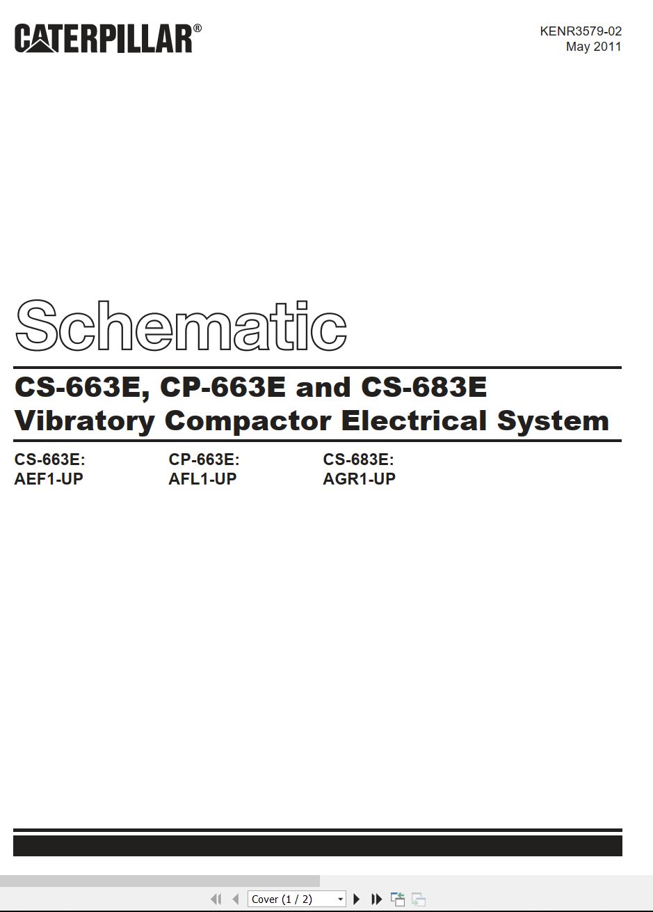 CAT Vibratory Compactor CS 683E Electrical Schematic (1)