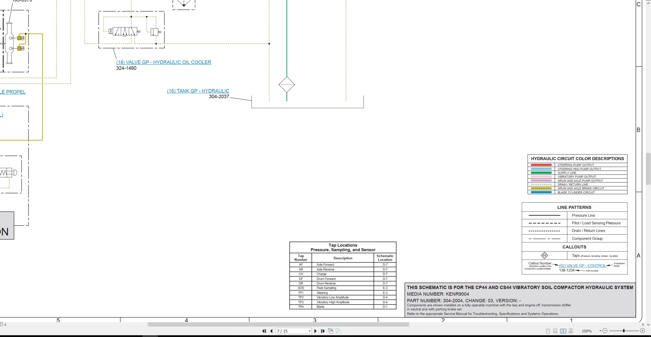 CAT Vibratory Compactor CS44 Electrical Schematic Hydraulic Schematic (3)