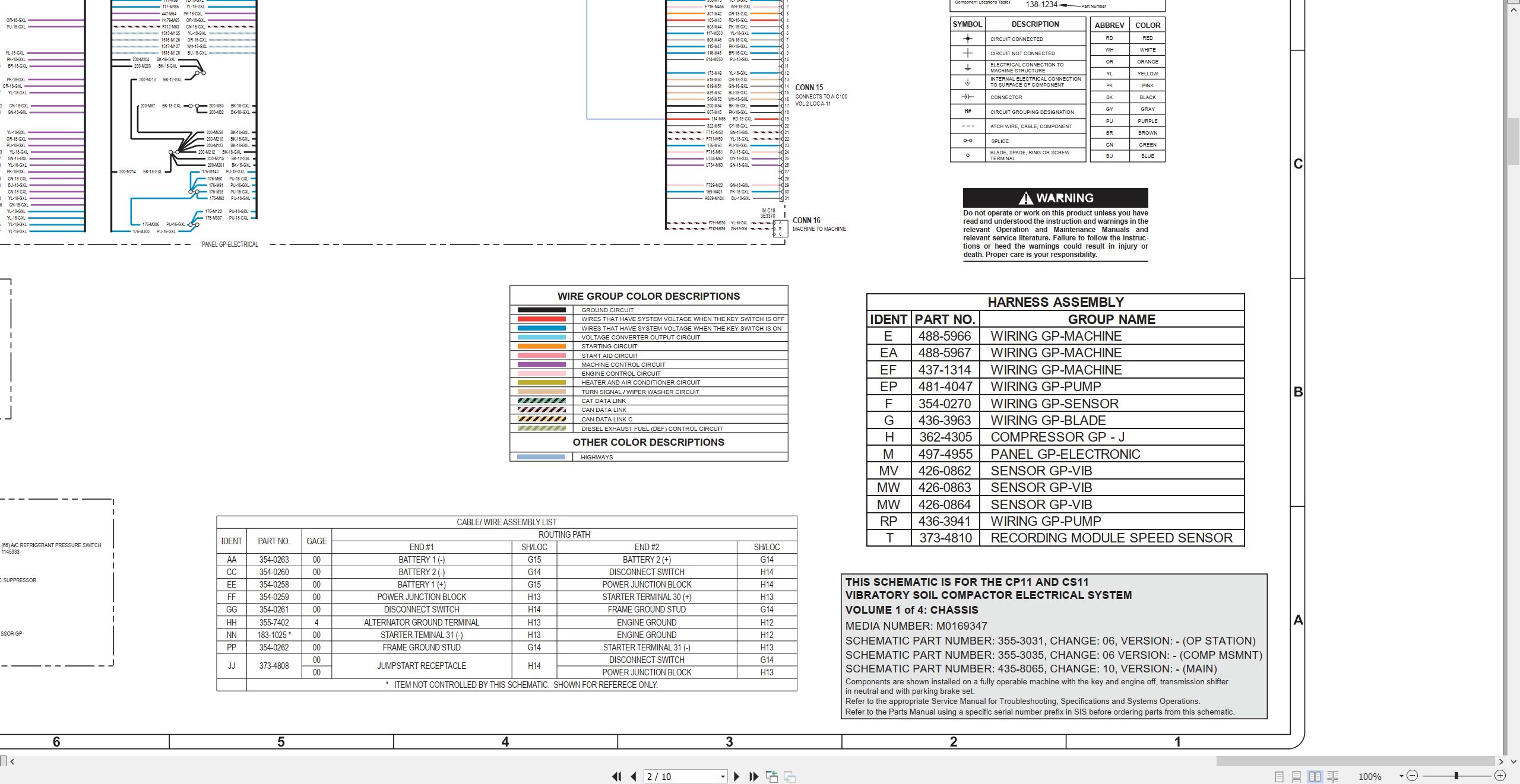 CAT Vibratory Soil Compactor CP11 Electrical Hydraulic Schematic (2)