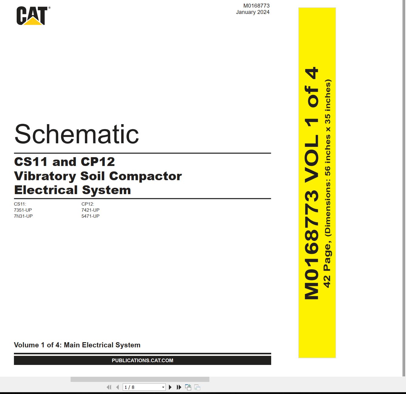CAT Vibratory Soil Compactor CP12 Electrical Hydraulic Schematic (1)