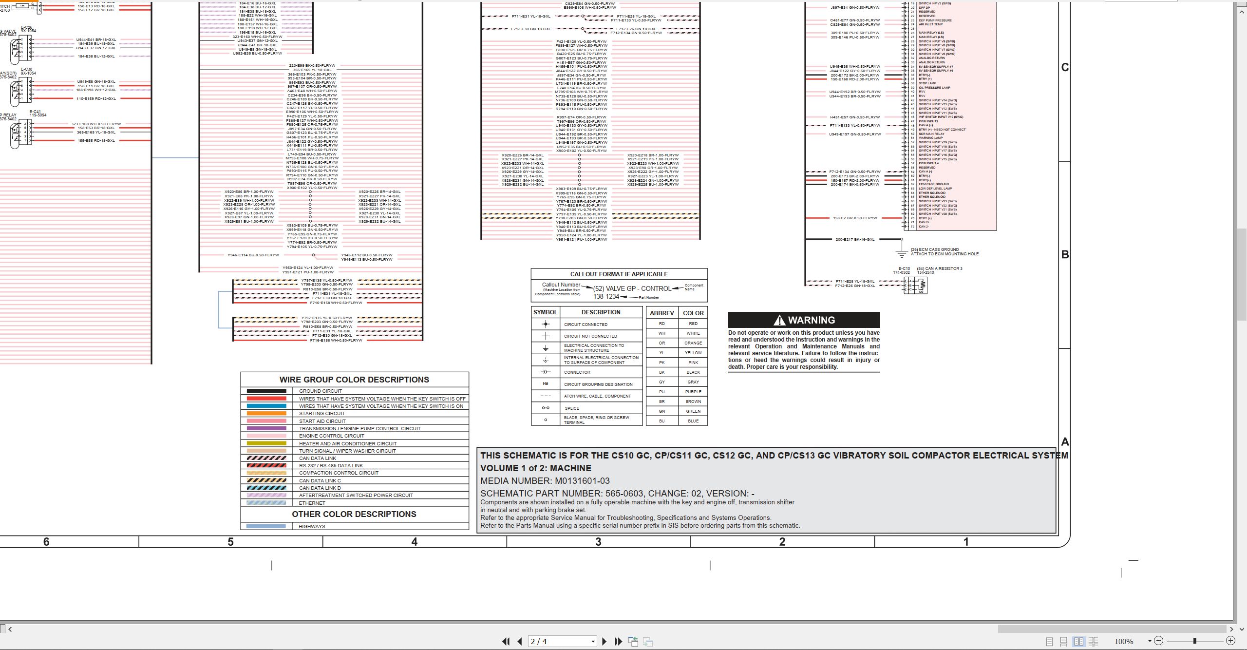 CAT Vibratory Soil Compactor CP13 GC Electrical Hydraulic Schematic (2)