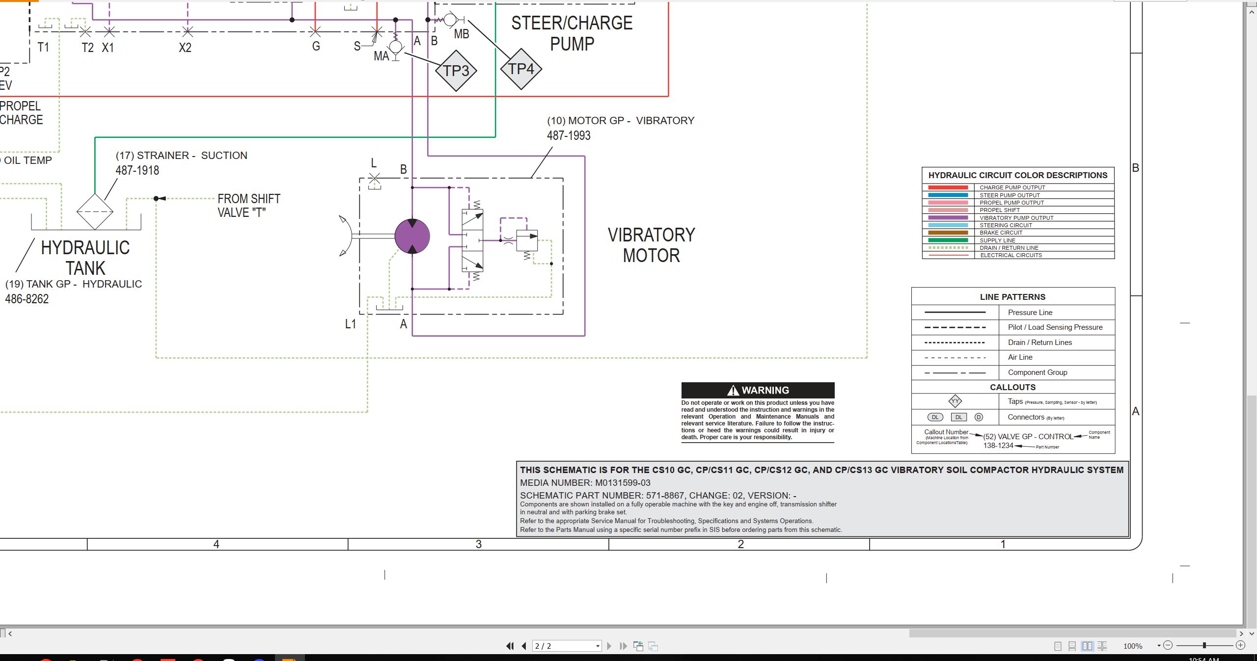 CAT Vibratory Soil Compactor CP13 GC Electrical Hydraulic Schematic (3)
