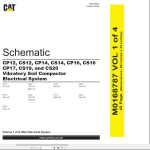 CAT Vibratory Soil Compactor CP14 Electrical Hydraulic Schematic (1)