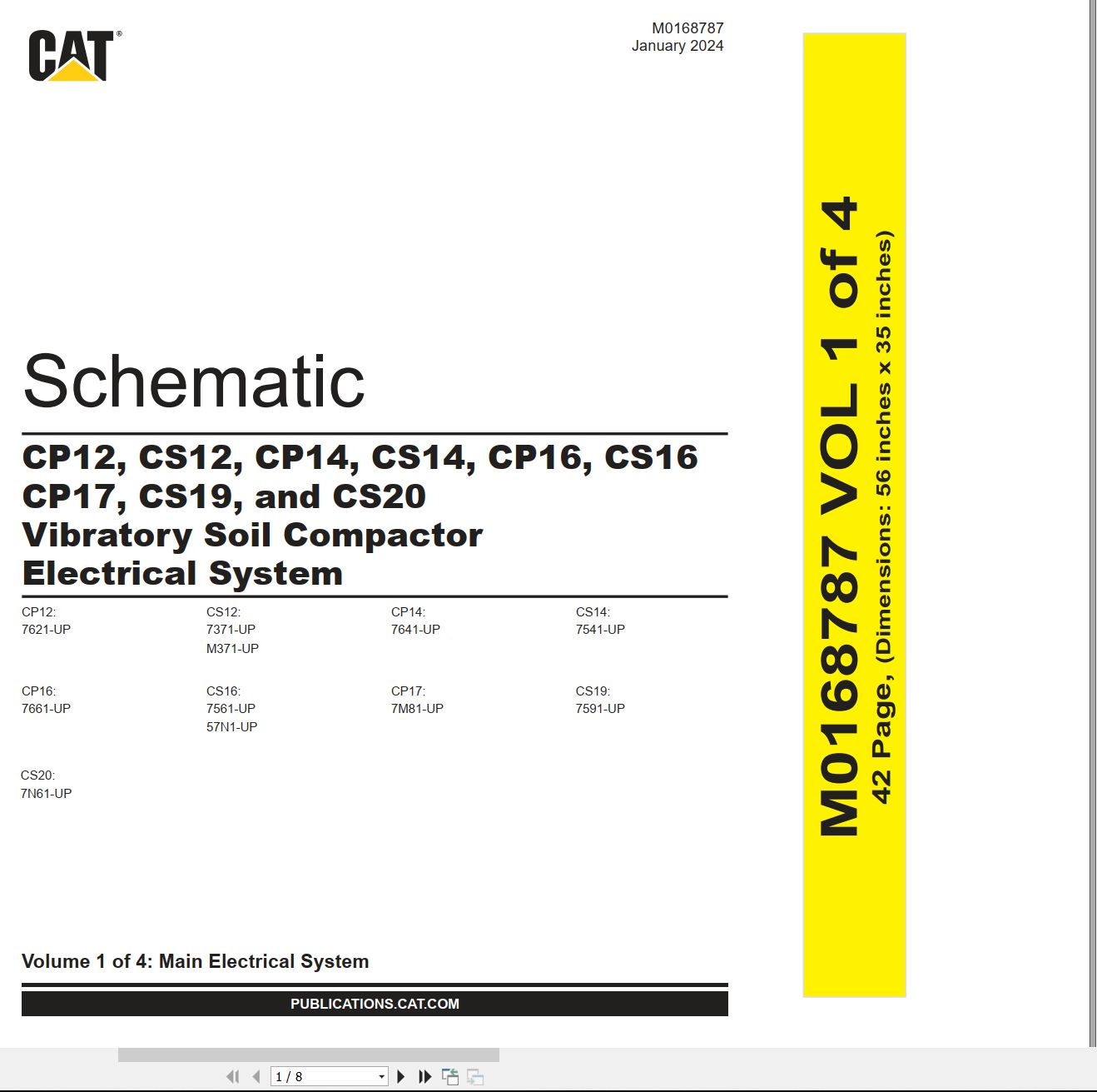 CAT Vibratory Soil Compactor CP14 Electrical Hydraulic Schematic (1)