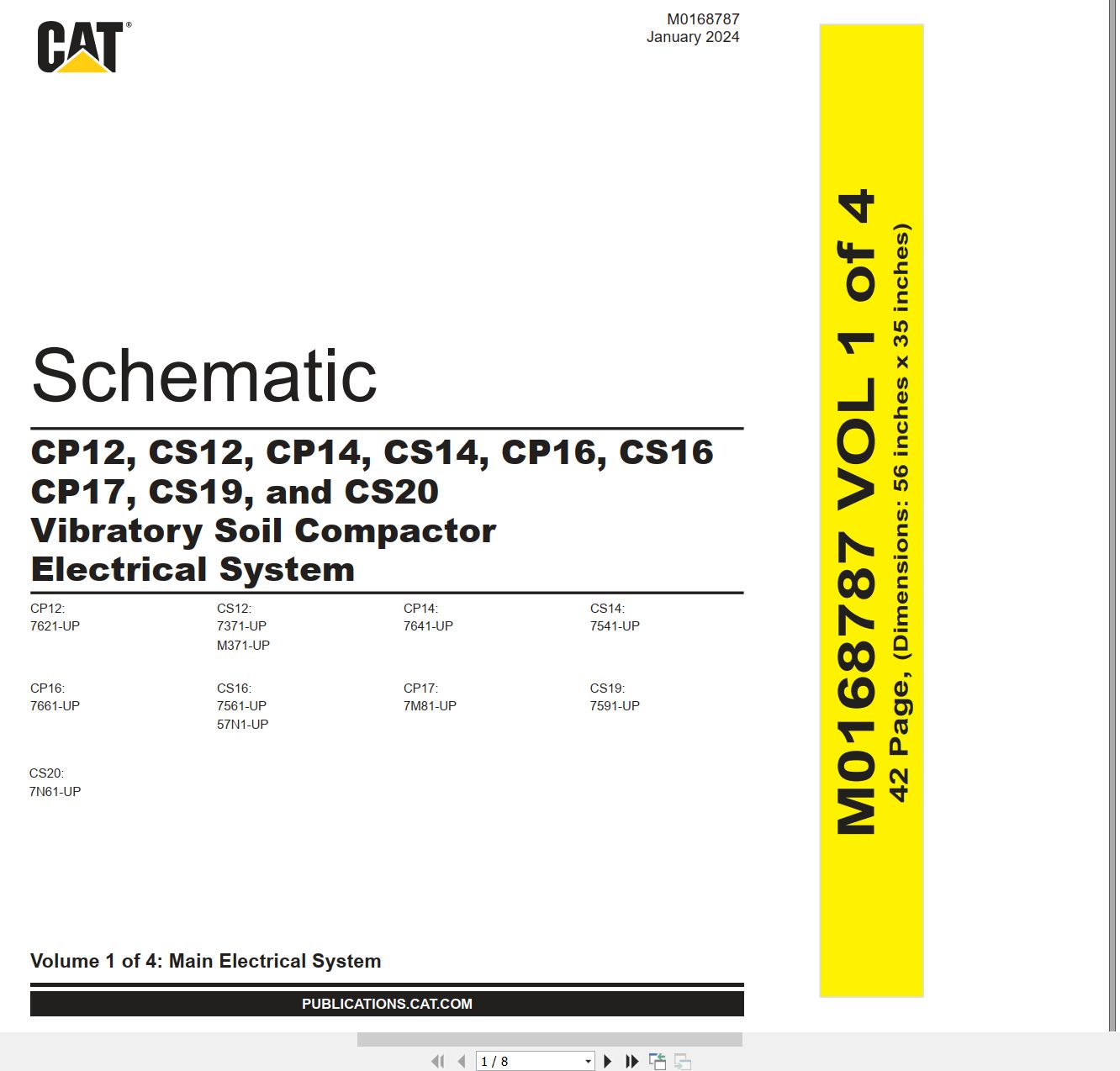 CAT Vibratory Soil Compactor CP16 Electrical Hydraulic Schematic (1)