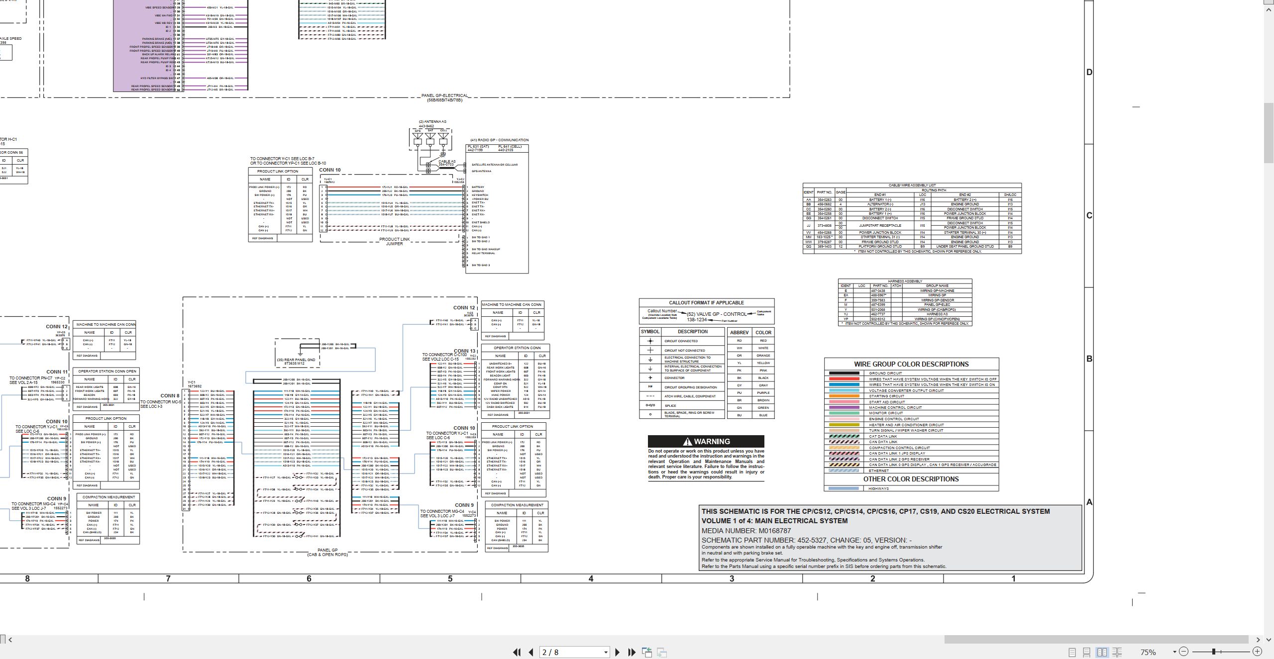 CAT Vibratory Soil Compactor CP16 Electrical Hydraulic Schematic (2)