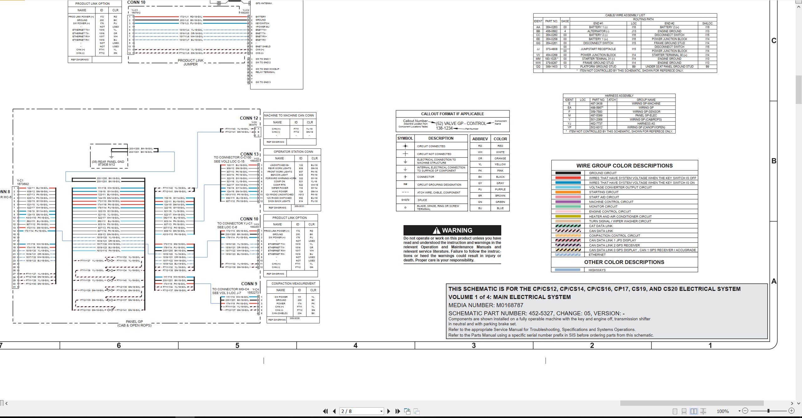 CAT Vibratory Soil Compactor CP17 Electrical Hydraulic Schematic (2)