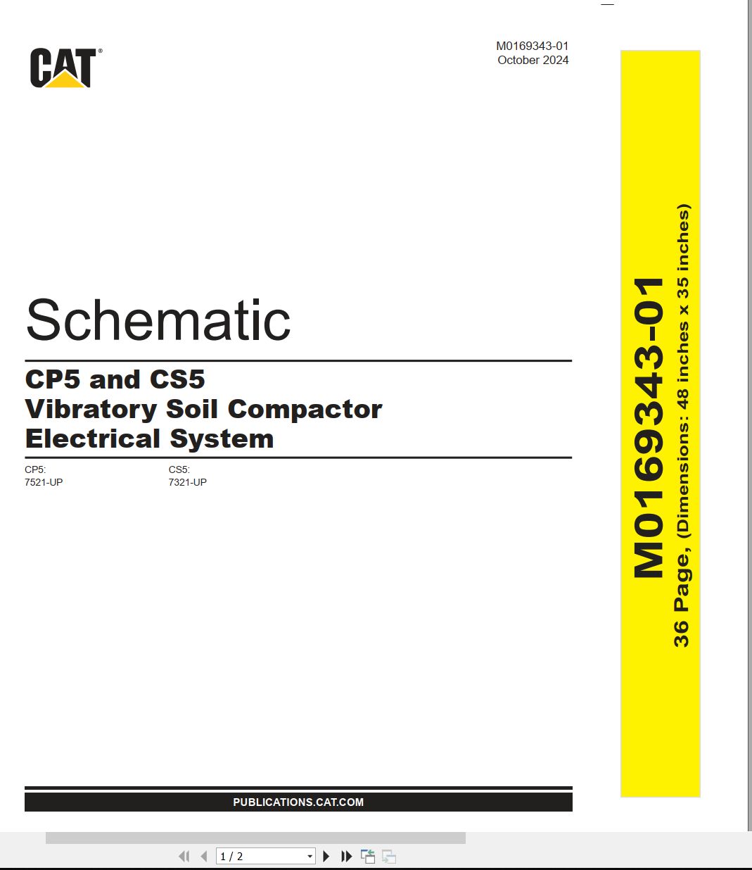 CAT Vibratory Soil Compactor CP5 Electrical Hydraulic Schematic (1)